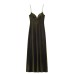 Simple solid color suspender velvet dress Simple solid color suspender velvet dress