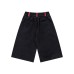 Cartoon embroidery workwear denim shorts