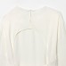 Solid color loose silk texture asymmetrical top