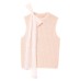 French transparent stiff yarn bow decoration knitted top
