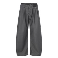 Solid color loose wide leg pants