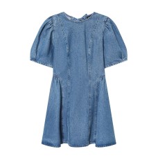 Slim fit flared skirt denim dress