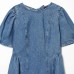 Slim fit flared skirt denim dress