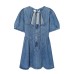 Slim fit flared skirt denim dress