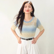 Casual Office Fashion Simple Elegant Slim-Fitting  Women's Top