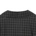 Casual pleated slim fit and slimming plaid top