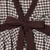 Balloon shaped small checkered bow top
