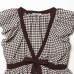 Balloon shaped small checkered bow top