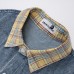 Kitten cartoon embroidery for vintage denim short sleeves