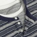 Splicing fake two striped short sleeves