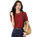 Commute Beaded Round Neck Knit Top for Women, Stylish and Elegant Casual Slim Fit Upperwear Commute Beaded Round Neck Knit Top for Women, Stylish and Elegant Casual Slim Fit Upperwear