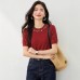 Commute Beaded Round Neck Knit Top for Women, Stylish and Elegant Casual Slim Fit Upperwear Commute Beaded Round Neck Knit Top for Women, Stylish and Elegant Casual Slim Fit Upperwear