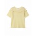 SweetTop Round Neck with Lace Trim Solid Color Versatile Short Sleeve Knitwear for Women