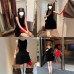 Fashionable Velvet 3D Embellished Holiday Sleeveless Dress Fashionable Velvet 3D Embellished Holiday Sleeveless Dress
