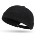 Solid color coarse corduroy melon skin hat