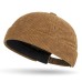Solid color coarse corduroy melon skin hat