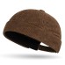 Solid color coarse corduroy melon skin hat