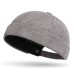 Solid color coarse corduroy melon skin hat