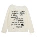 Bear Embellished Letter Print Mesh Overlay Loose Long Sleeve Sun Protection Top Bear Embellished Letter Print Mesh Overlay Loose Long Sleeve Sun Protection Top