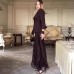 Elegant Soft Fashion Long Sleeve Long Dress Set Autumn  Casual Dress