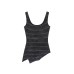Fitted Crop Top with Straps for Women, Waist-Cinching Casual Top
