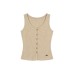 Open Front U-Neck Sleeveless Top Simple and Versatile Inner or Outer Wear