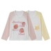 Fruit Print Cap Sleeve V-Neck Cover-Up, Loose Slimming Color-Blocking Sun Protection Long Sleeve Top