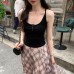 Style Buttoned U-Neck Sleeveless Tank Top Innerwear