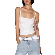 Soft Stretchy Crop Top with Thin Straps, Bodycon Fit