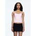 Soft Stretchy Crop Top with Thin Straps, Bodycon Fit Soft Stretchy Crop Top with Thin Straps, Bodycon Fit