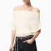 Smart Feel Pure Desire Multi-Way Wear Ribbed Knit Short Sleeve Minimalist Casual Loose Top for Women