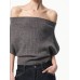 Smart Feel Pure Desire Multi-Way Wear Ribbed Knit Short Sleeve Minimalist Casual Loose Top for Women