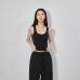 Kardashian-Inspired Casual Sporty Knit Elastic Ribbed Tank Top