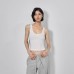Kardashian-Inspired Casual Sporty Knit Elastic Ribbed Tank Top