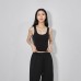 Kardashian-Inspired Casual Sporty Knit Elastic Ribbed Tank Top