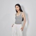 Kardashian-Inspired Casual Sporty Knit Elastic Ribbed Tank Top