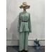 ComfortableCasual Autumn Solid Color Waist-Cinching Long Sleeve Batwing Top Set ComfortableCasual Autumn Solid Color Waist-Cinching Long Sleeve Batwing Top Set