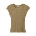 Round Neck Knit Top Women's Slim Fit Lightweight Hollow Out Top