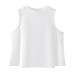 Round neck sleeveless top