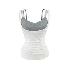 Slim fit camisole two-piece top for women