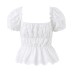 Waist cinched short sleeved shirt