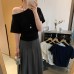 One-Shoulder Fitted Short Sleeve T-Shirt One-Shoulder Fitted Short Sleeve T-Shirt