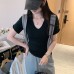 Pink V-Neck Regular Shoulder Slim Fit Short Sleeve T-Shirt Pink V-Neck Regular Shoulder Slim Fit Short Sleeve T-Shirt