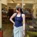 Style Neckline Strap Top Sleeveless Buttoned Casual Workwear Style Neckline Strap Top Sleeveless Buttoned Casual Workwear