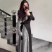 Patched Sequin Spring Long Sleeve Style Elegant Fashion Two-Piece Dress Feel