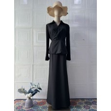 Elegant Long Sleeve Long Dress Set New Arrival Formal Dress Sweet 