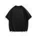 Simple Solid Color Basic Loose Fit Crew Neck Casual Short Sleeve