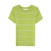 Green Stripe Regular Sleeve Fitted Wool Knit Green Stripe Regular Sleeve Fitted Wool Knit