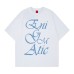 Hand drawn graffiti letters hot stamping short sleeves