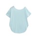 Slant neck short sleeved top for women